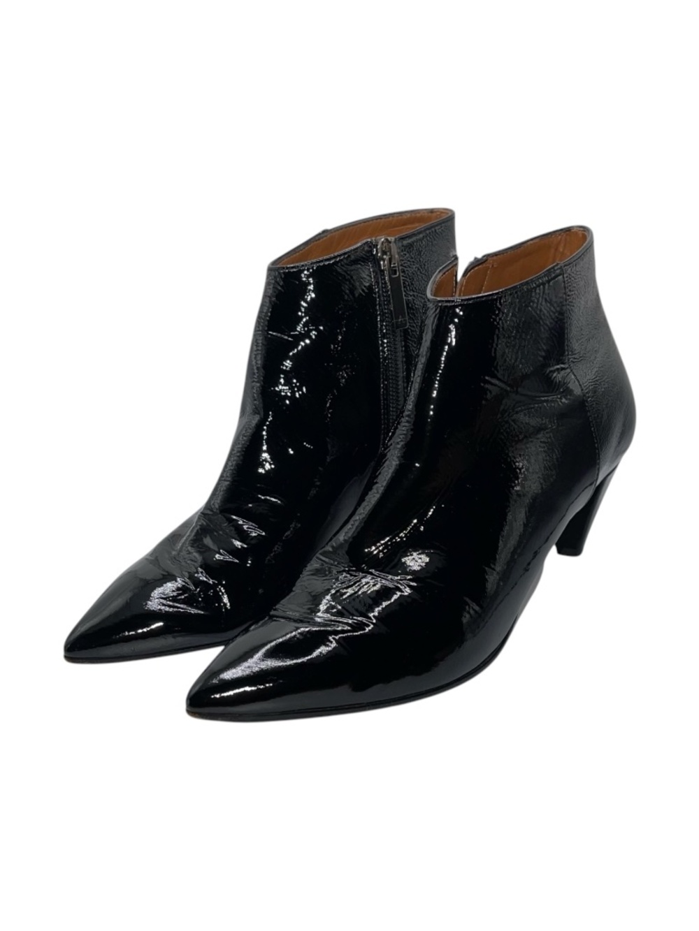 Aquatalia‎ Anya Patent Leather Booties Women’s 5.5 US Black Pointed Toe